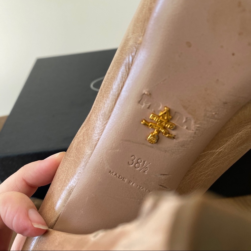 Prada Peep-toe Platform Lace-up Booties - Picture 6 of 10